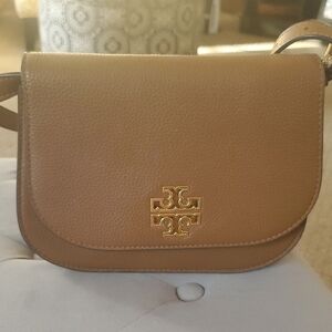 Tory Burch Tan Leather Crossbody Bag Adjustable Straps